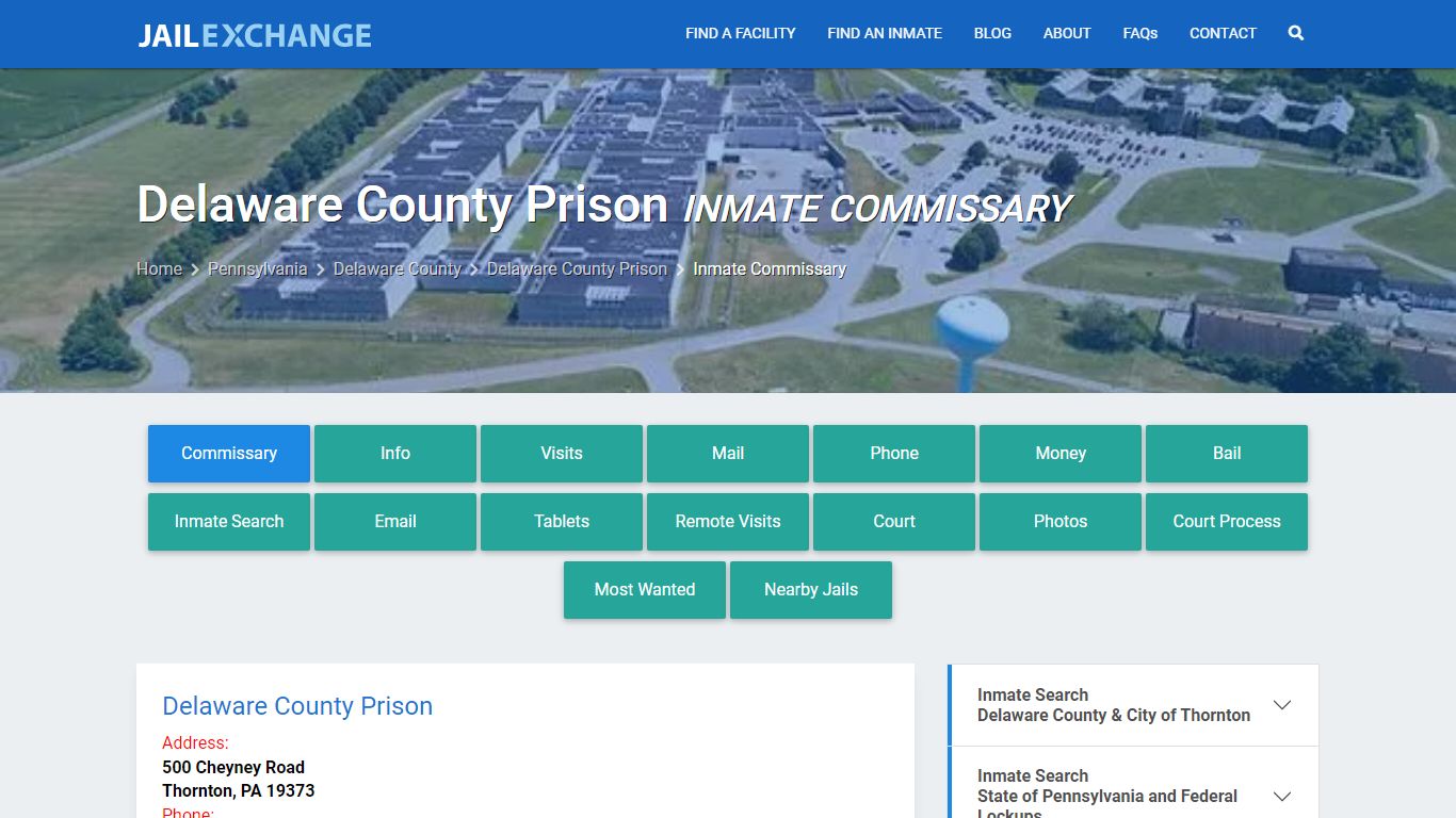 Inmate Commissary, Care Packs - Delaware County Prison, PA - Jail Exchange